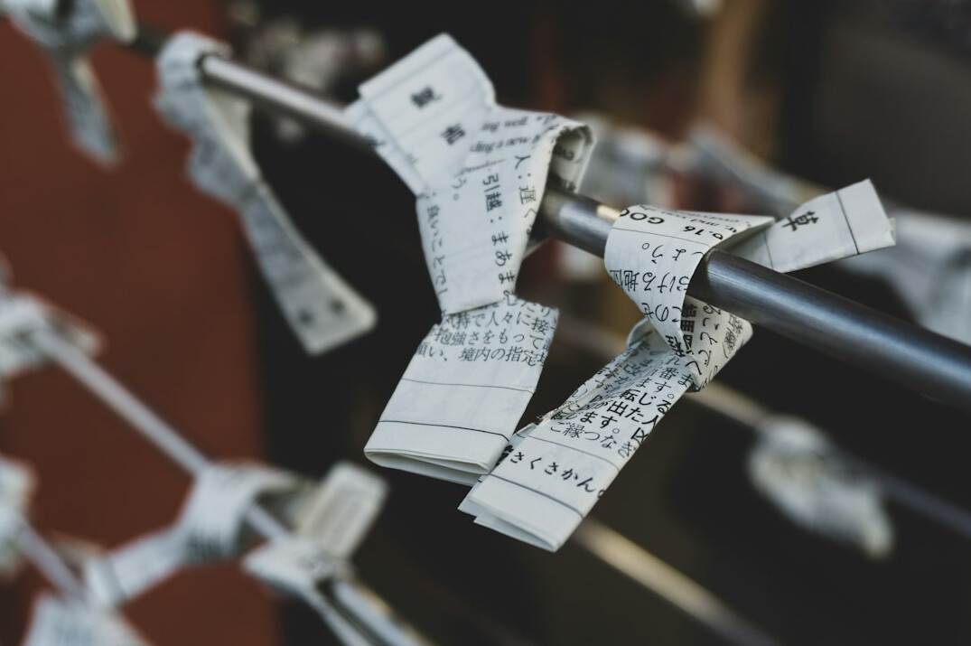 store detective checking receipts