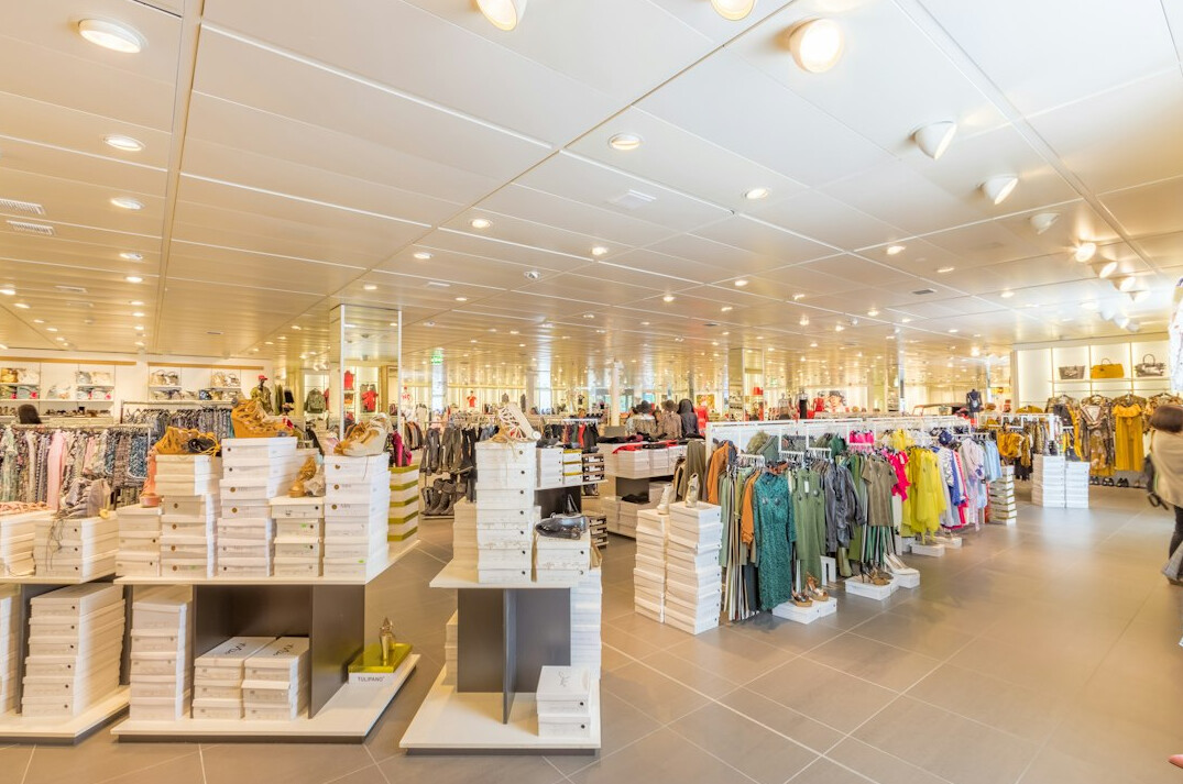 retail store interior with customers
