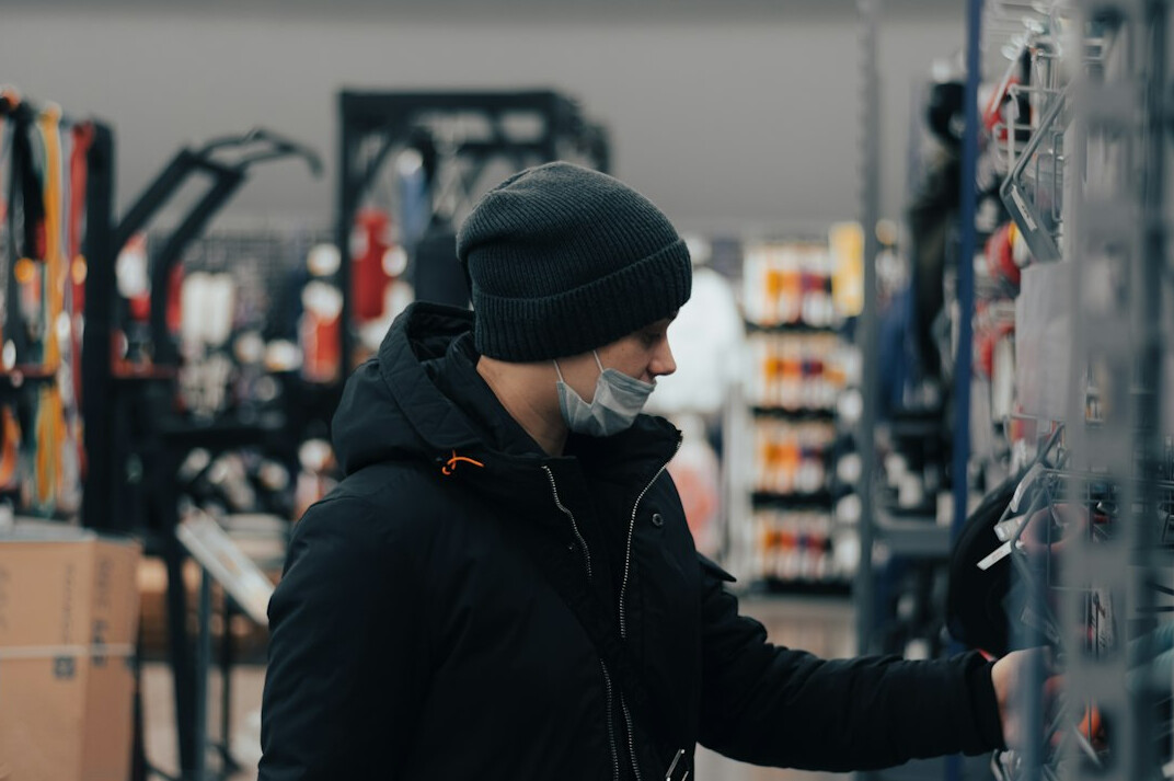 store manager reviewing security
